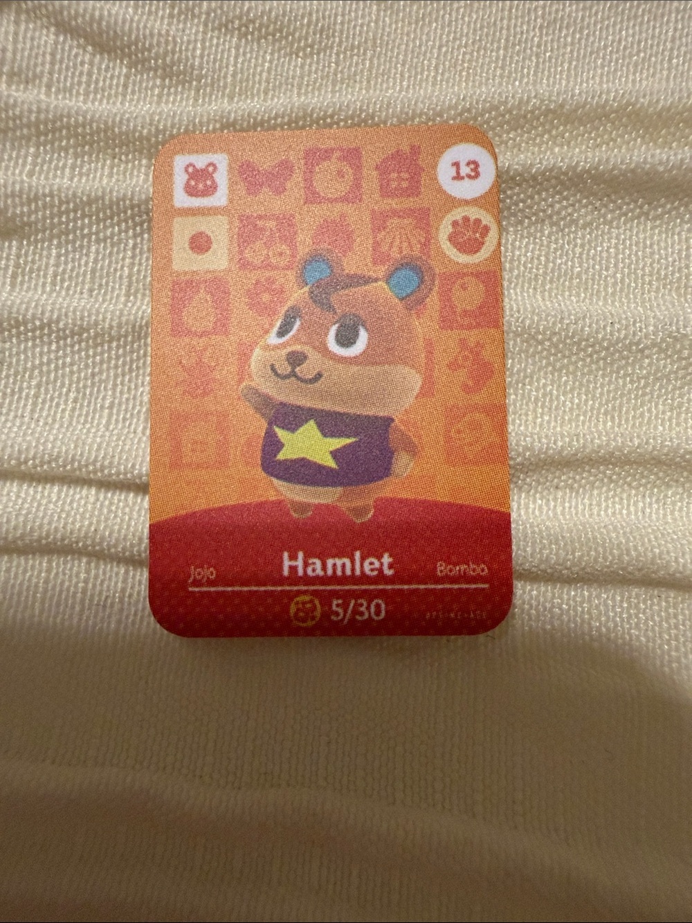 Hamlet Animal Crossing Amiibo Card Unofficial Villager NFC